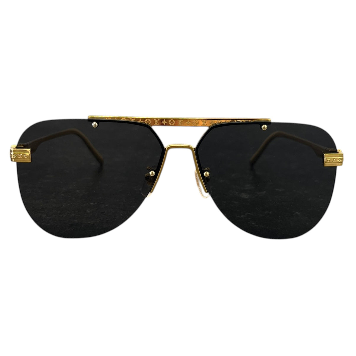 Men's LV Ash Sunglasses Gold - Photo 1