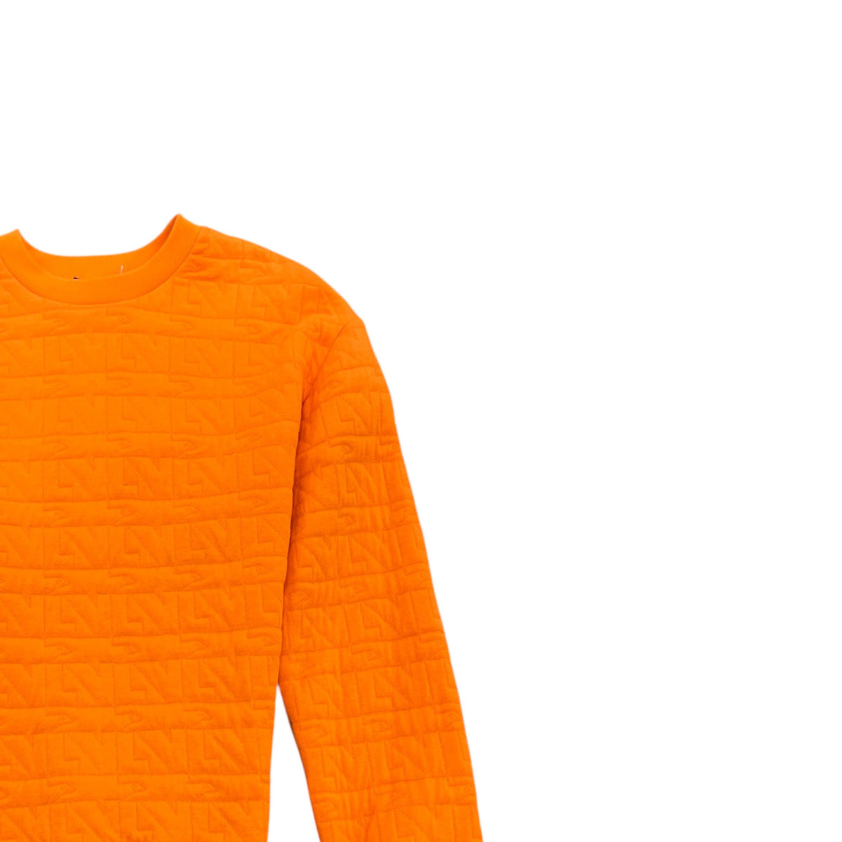 Men's LV Doves Quilted Sweatshirt Orange Size S - Photo 3