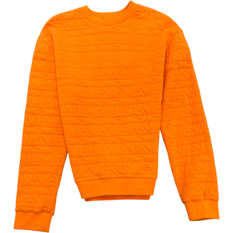 Men's LV Doves Quilted Sweatshirt Orange Size S