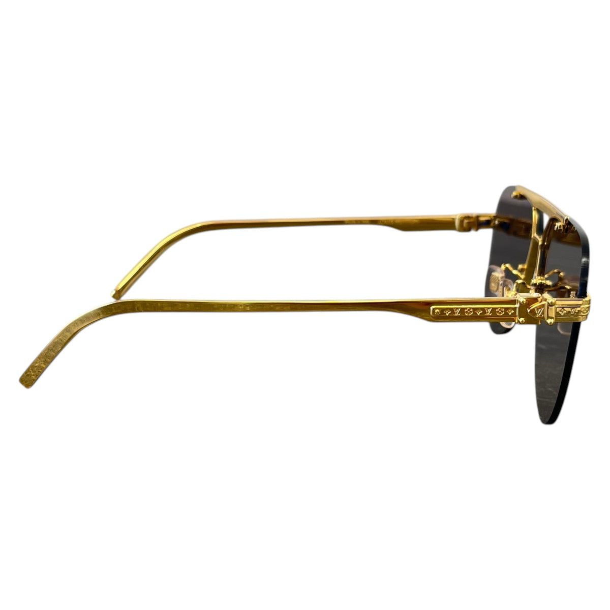 Men's LV Ash Sunglasses Gold - Photo 4