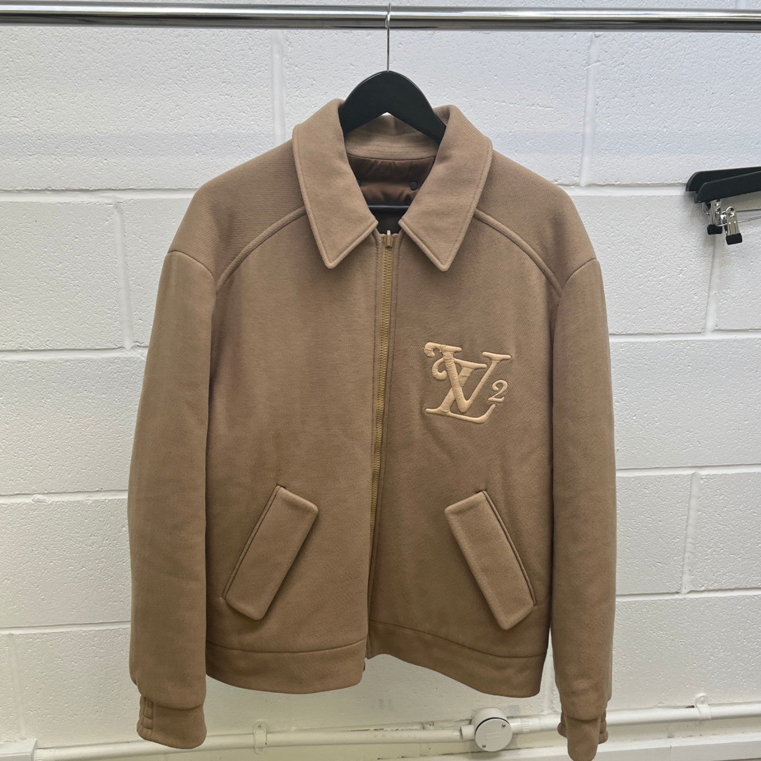 Men's X Nigo Reversible Giant Damier Jacket Beige Size IT 52 / XL - Photo 13