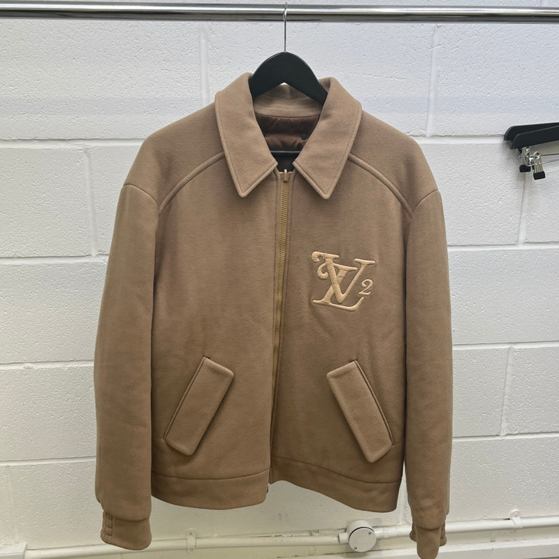 Men's X Nigo Reversible Giant Damier Jacket Beige Size IT 52 / XL