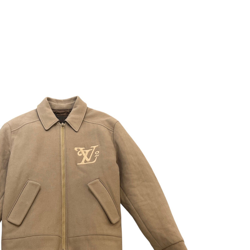 Men's X Nigo Reversible Giant Damier Jacket Beige Size IT 52 / XL