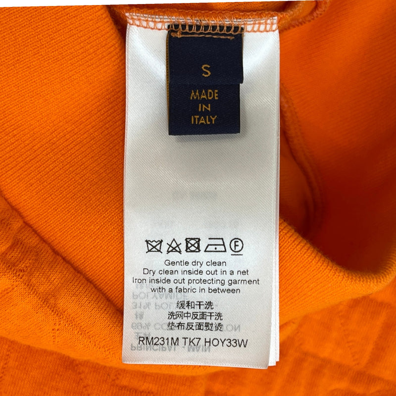 Men's LV Doves Quilted Sweatshirt Orange Size S