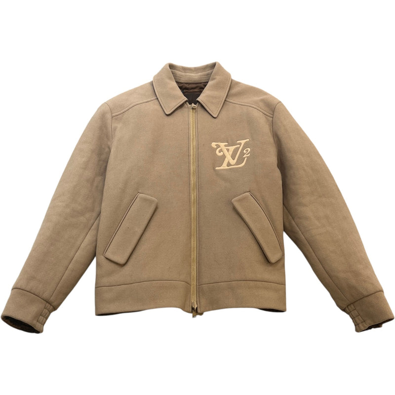 Men's X Nigo Reversible Giant Damier Jacket Beige Size IT 52 / XL