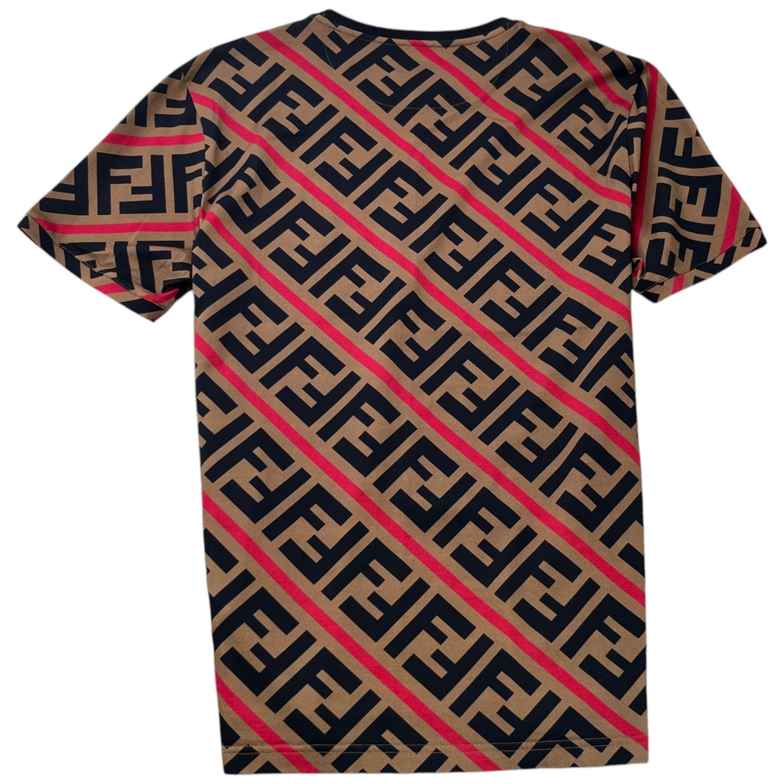 Men's Diagonal FF Monogram T-Shirt Brown Size XXL - Photo 2