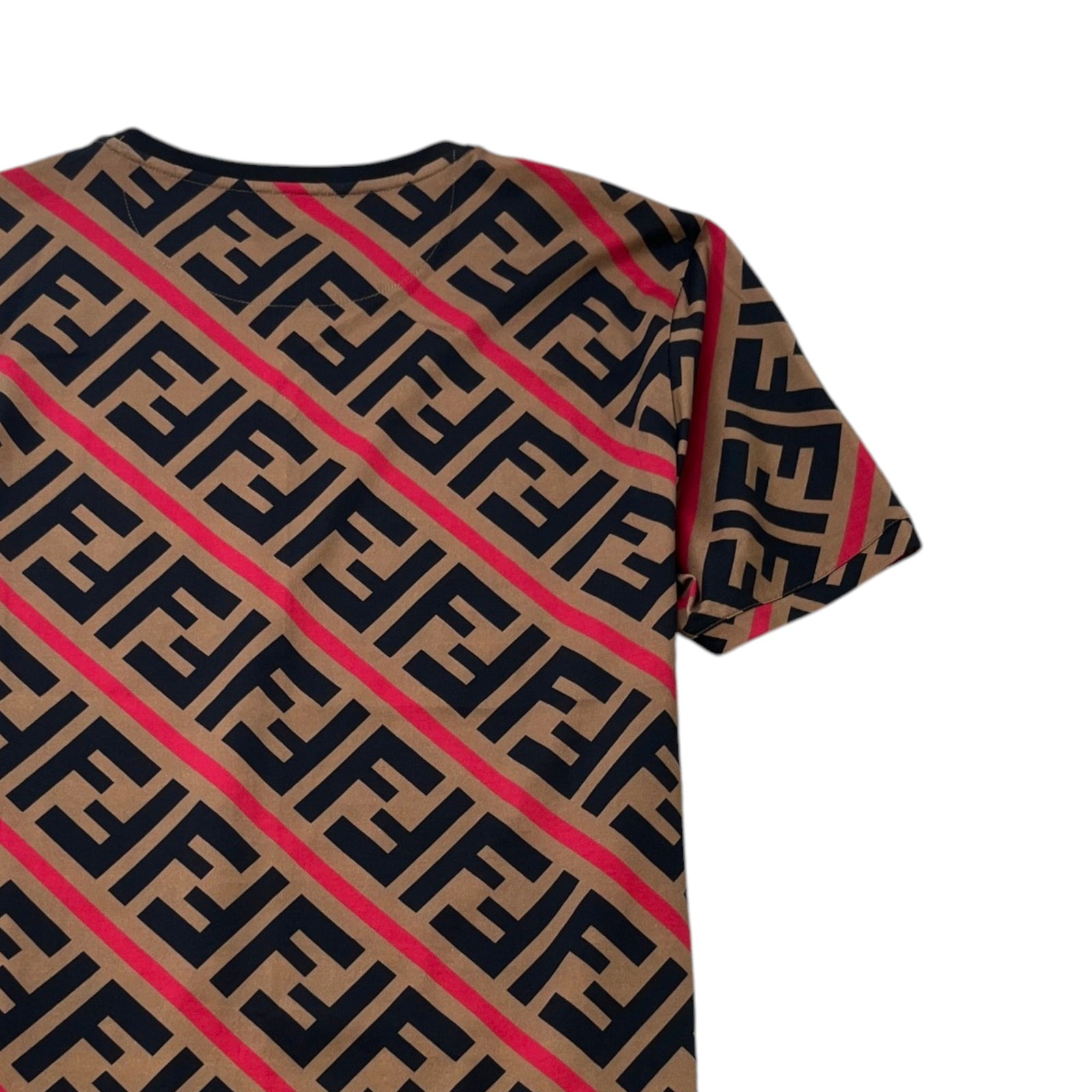 Men's Diagonal FF Monogram T-Shirt Brown Size XXL - Photo 4