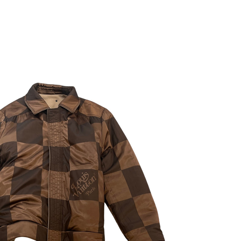 Men's X Nigo Reversible Giant Damier Jacket Beige Size IT 52 / XL