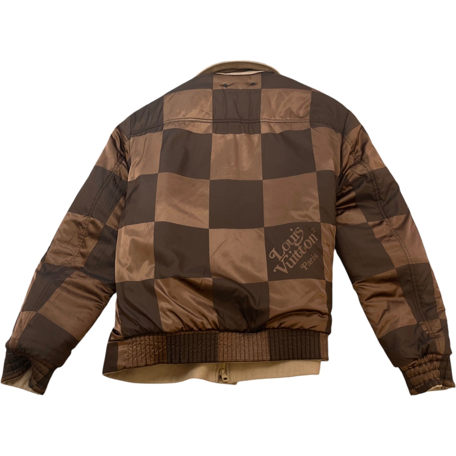 Men's X Nigo Reversible Giant Damier Jacket Beige Size IT 52 / XL - Photo 4