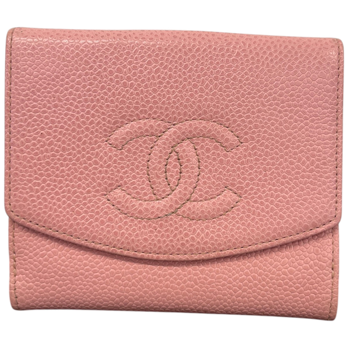 Women's CC Logo Caviar Purse Pink - Photo 1