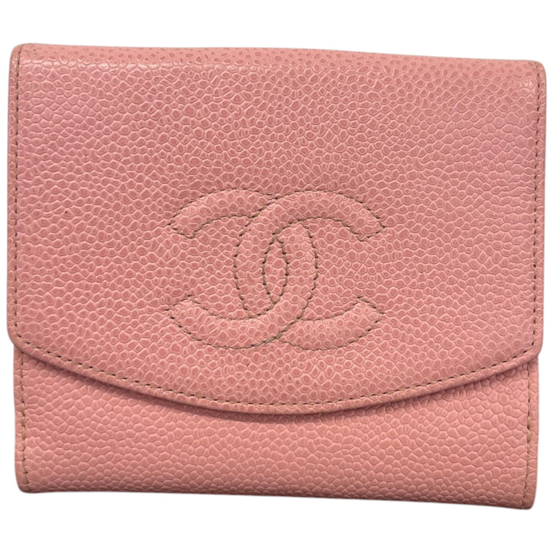 Women's CC Logo Caviar Purse Pink