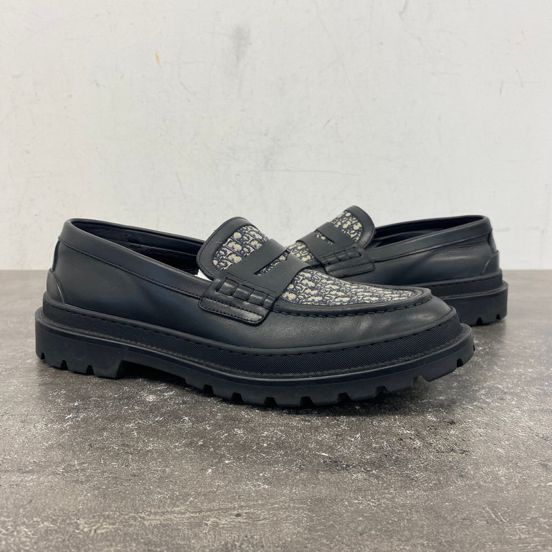 Men's Explorer Oblique Loafers Black Size UK 9 / EU 43