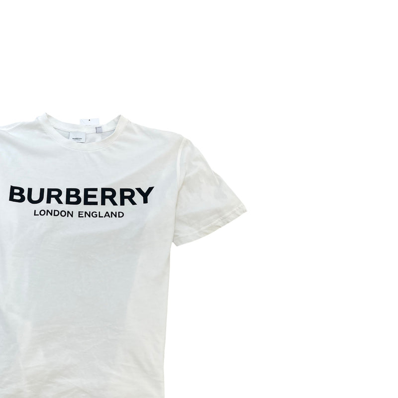 Men's Logo Print T-Shirt White Size L