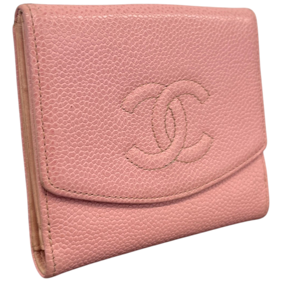 Women's CC Logo Caviar Purse Pink - Photo 3