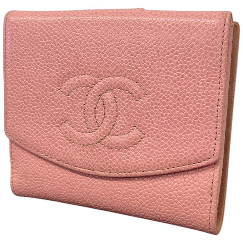 Women's CC Logo Caviar Purse Pink