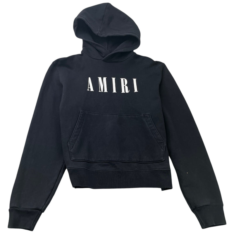 Men's Logo Print Hoodie Black Size XL