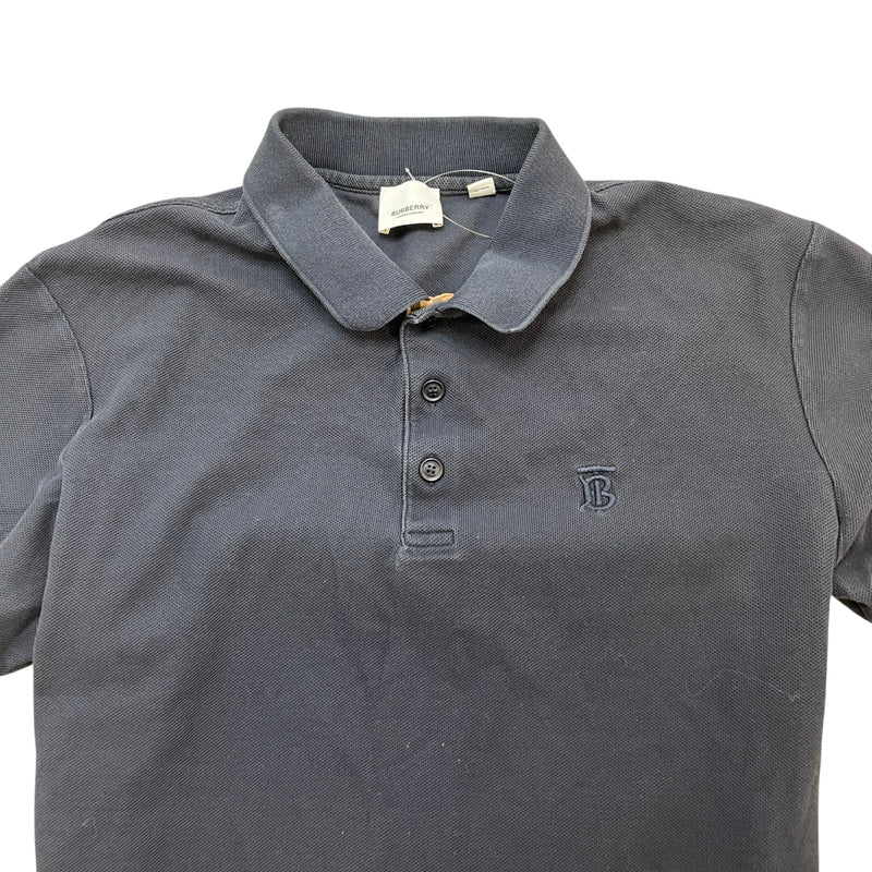 Men's Embroidered Logo Polo Shirt Navy Size L