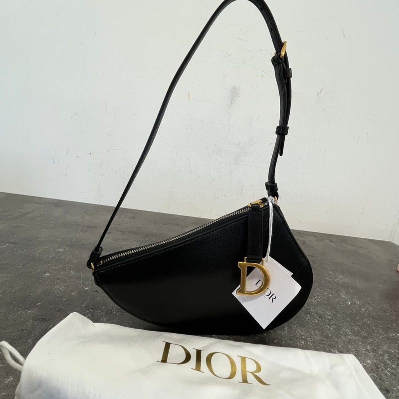 Women's Saddle Pouch Bag Black