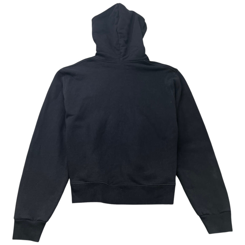 Men's Logo Print Hoodie Black Size XL