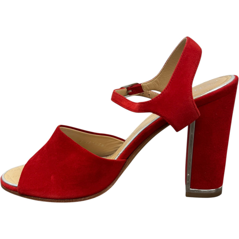 Women's CC Block Heels Red Size UK 4 / EU 37