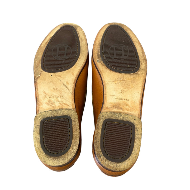 Women's Leather Loafers Brown Size EU 38 / UK 5