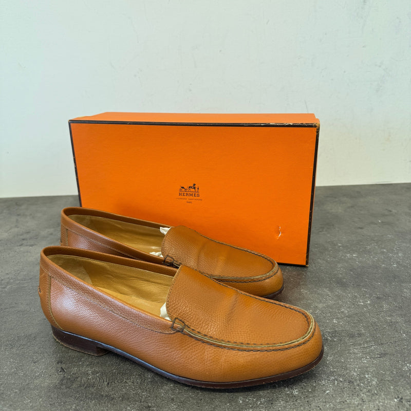 Women's Leather Loafers Brown Size EU 38 / UK 5