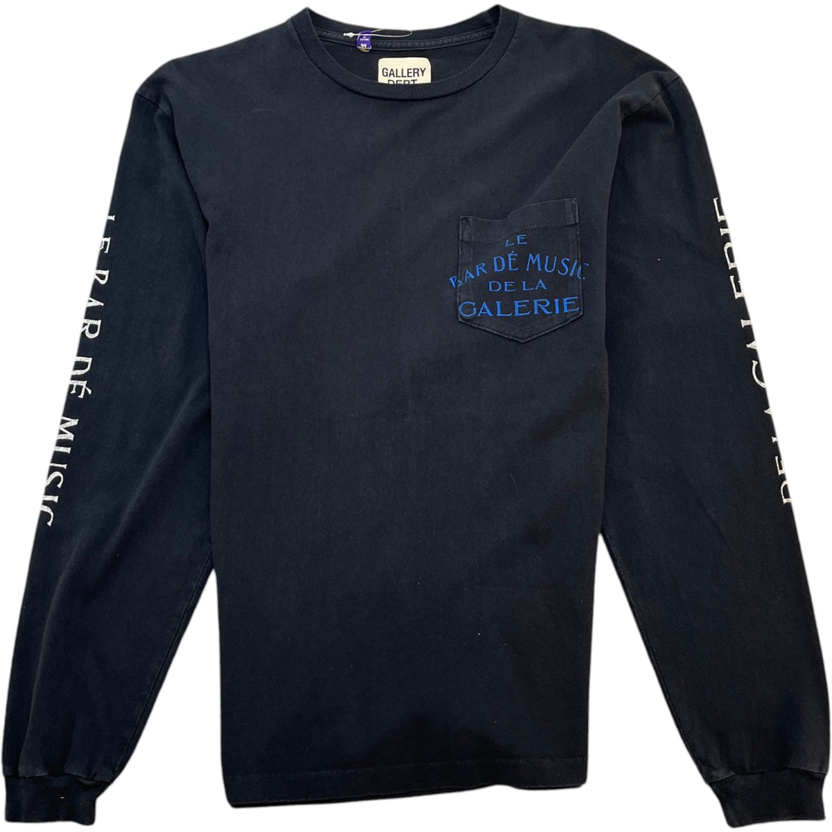 Men's Graphic Print Long Sleeve T-Shirt Black Size M - Photo 1