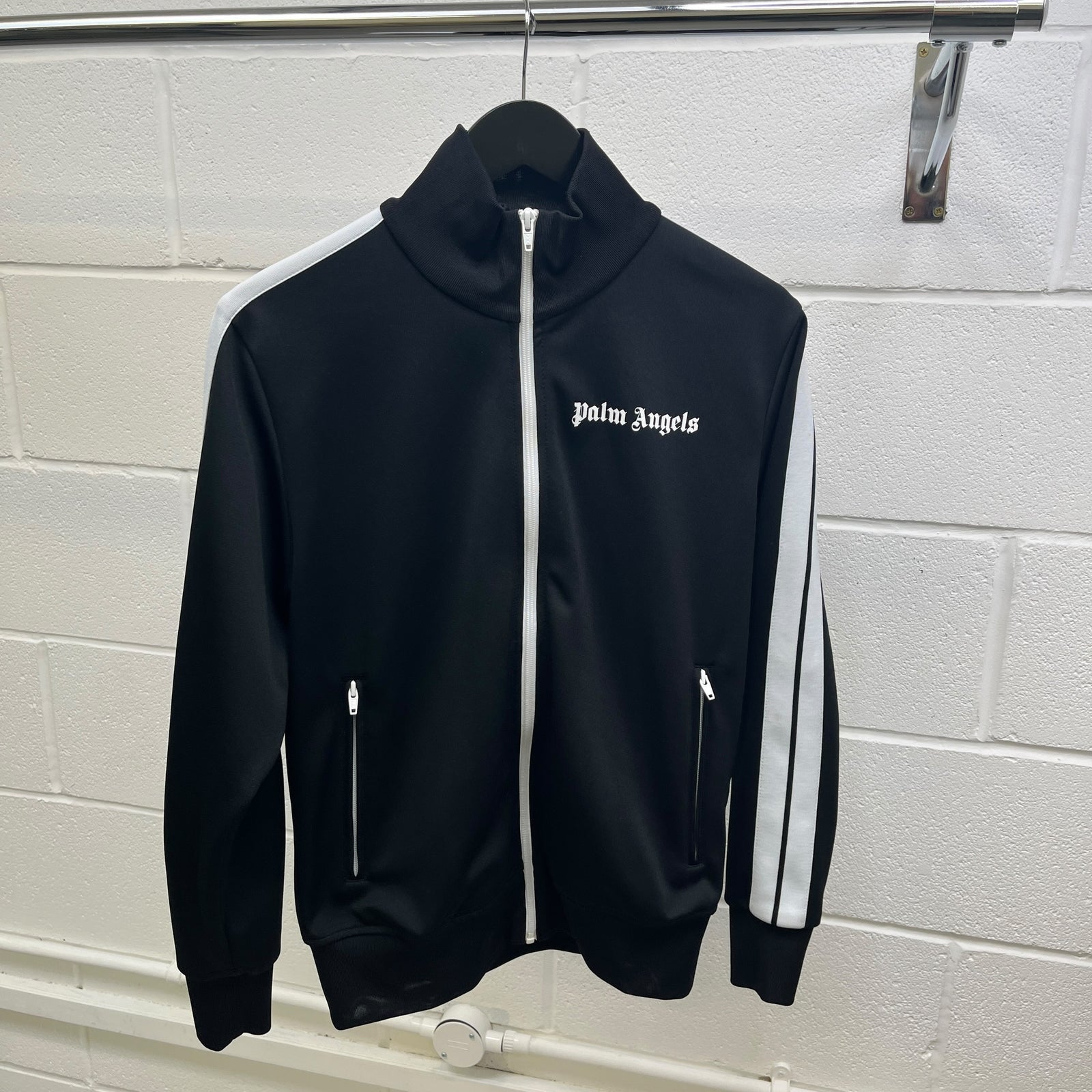 Men's Logo Print Track Jacket Black Size M - Photo 8
