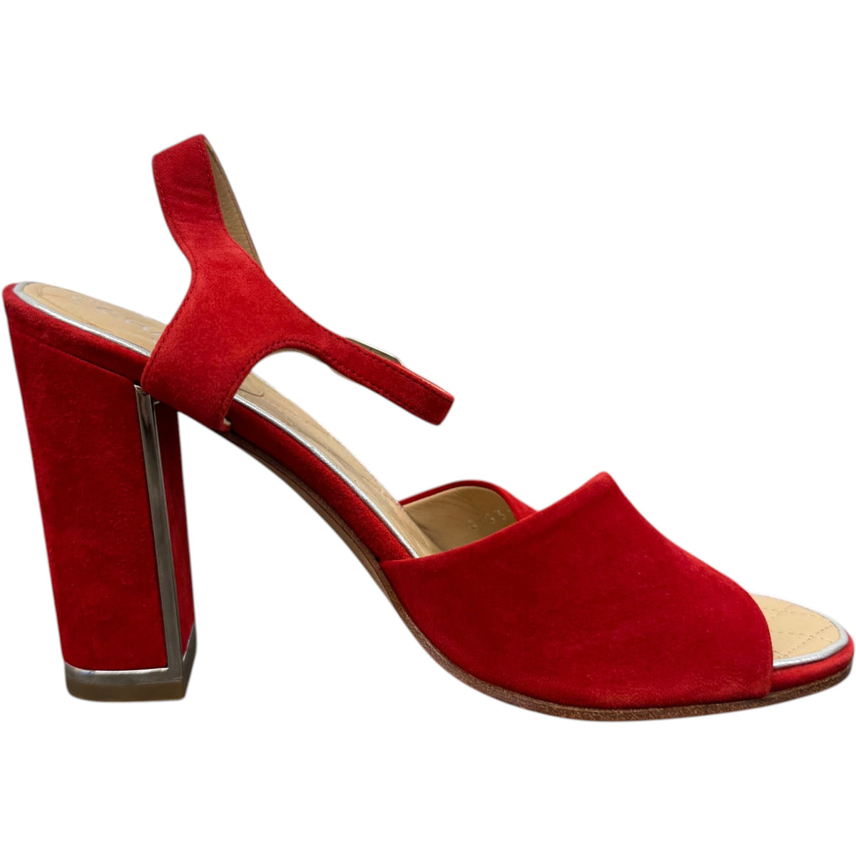 Women's CC Block Heels Red Size UK 4 / EU 37 - Photo 5