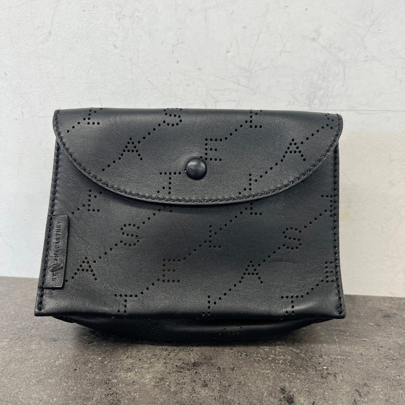Women's Small Perforated Belt Bag Black
