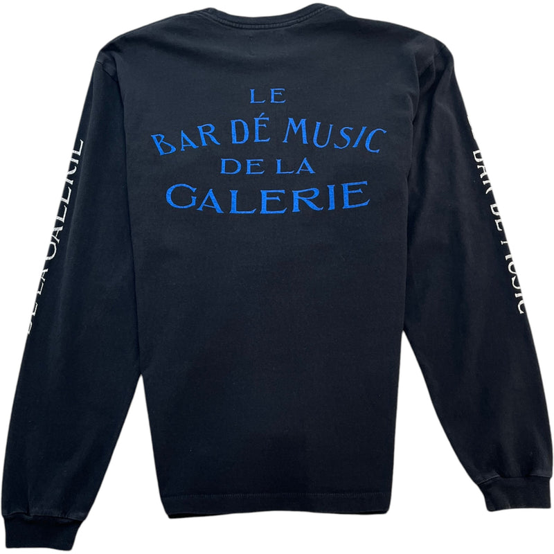 Men's Graphic Print Long Sleeve T-Shirt Black Size M