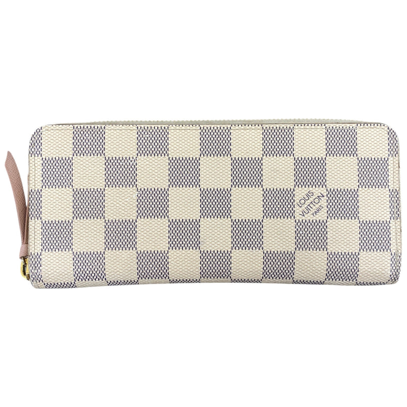 Women's Damier Azur Clemence Wallet White