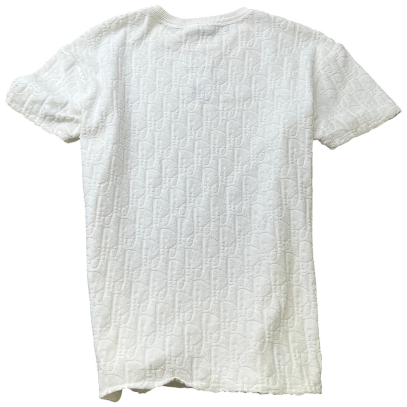 Men's Oblique Towelling T-Shirt White Size XS