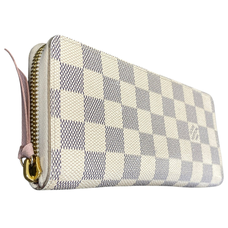 Women's Damier Azur Clemence Wallet White