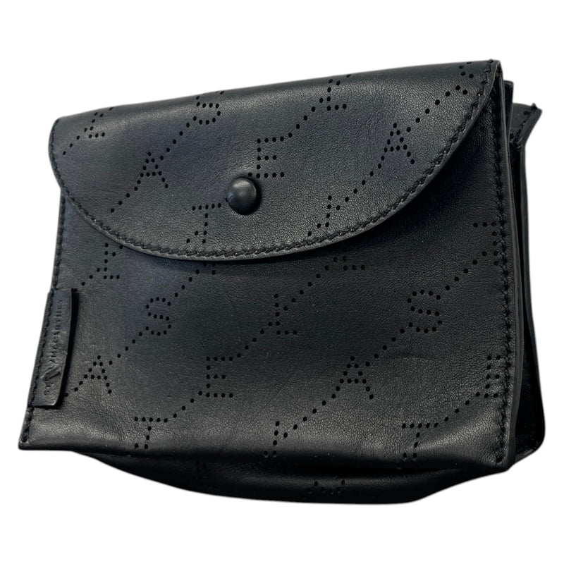 Women's Small Perforated Belt Bag Black