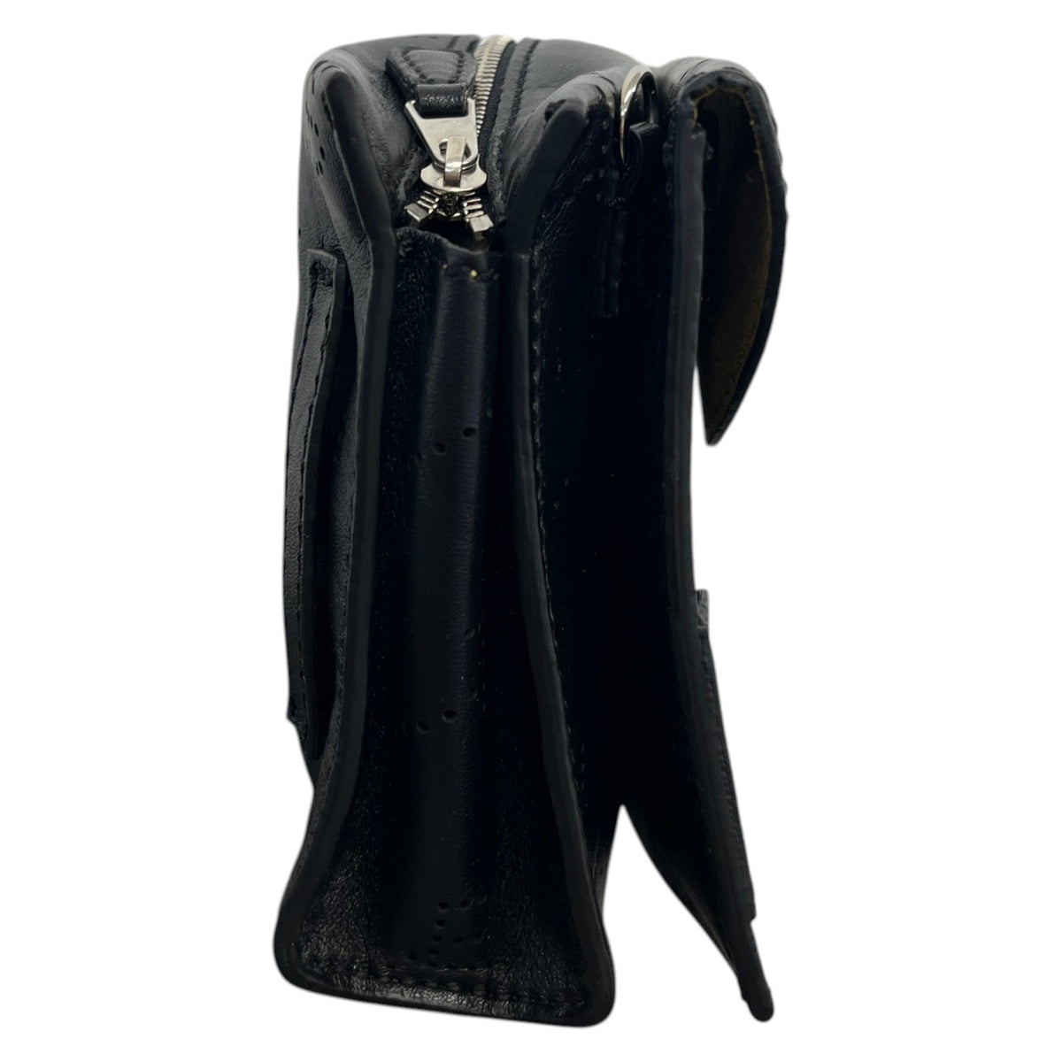 Women's Small Perforated Belt Bag Black - Photo 5
