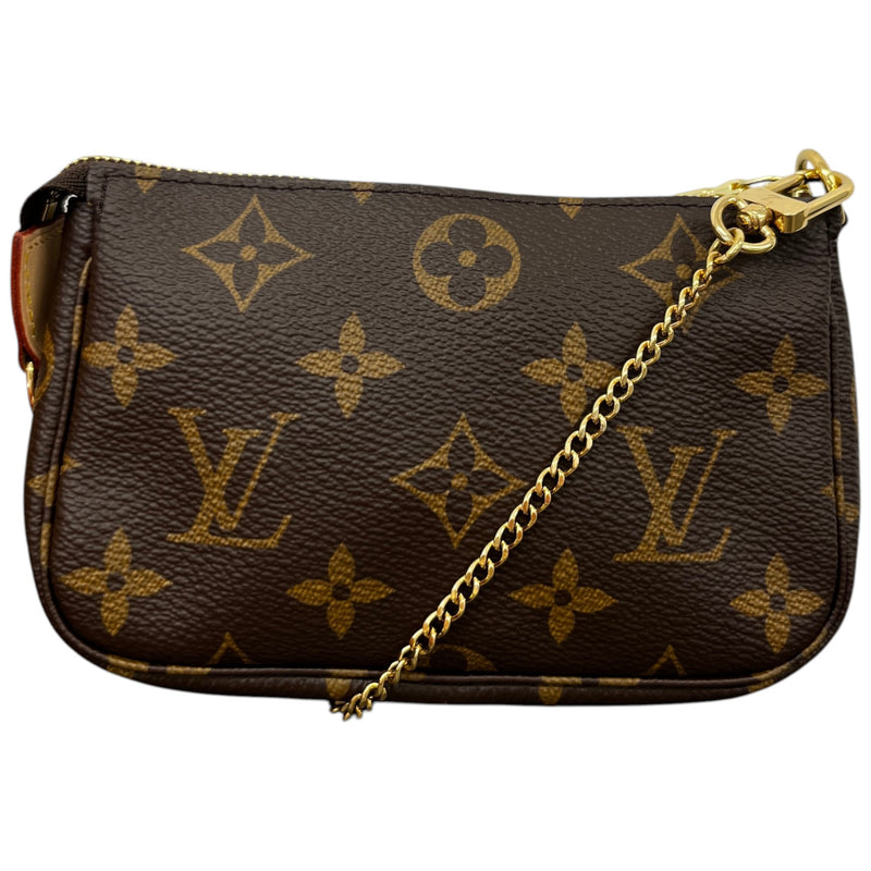 Women's Monogram Mini Pochette Accessoires Bag Brown