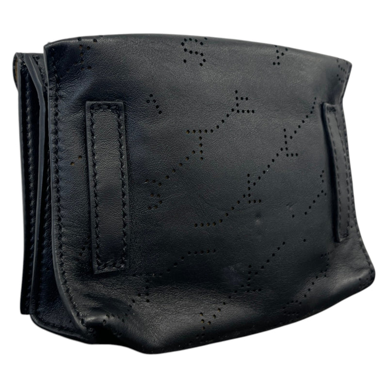 Women's Small Perforated Belt Bag Black