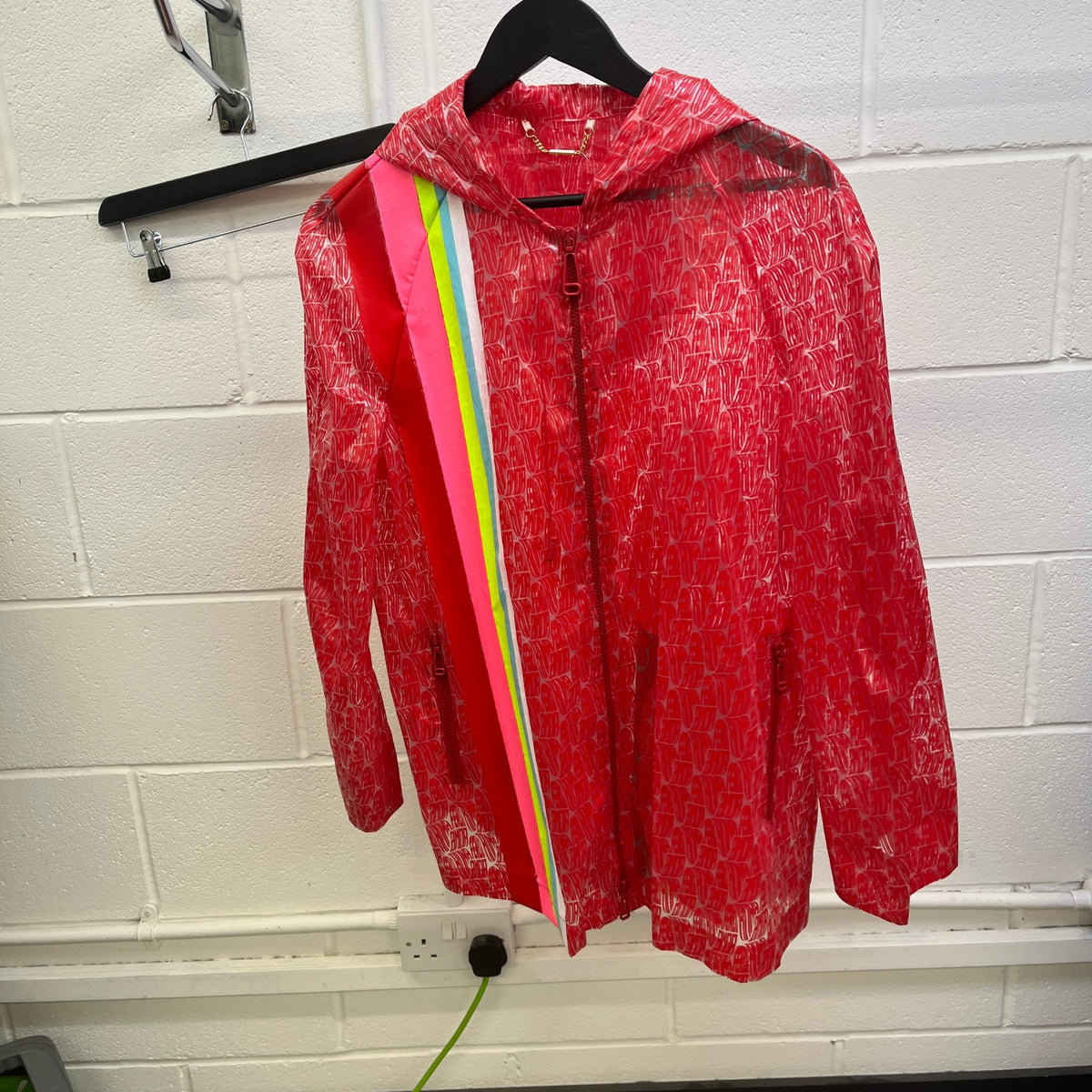Women's Vascellari Roma Amor Windbreaker Red Size M / UK 10 - Photo 7