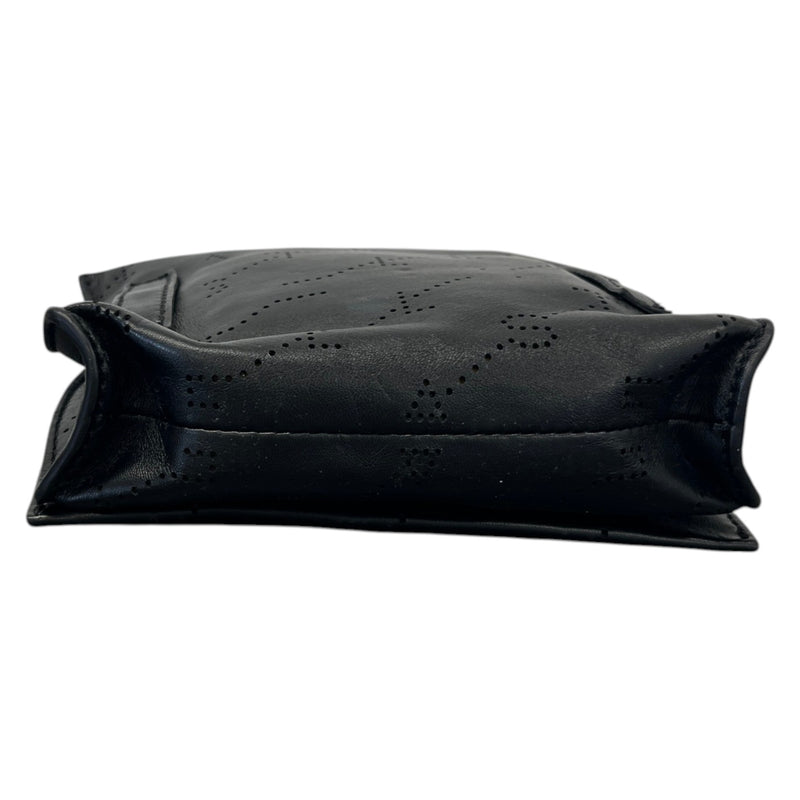Women's Small Perforated Belt Bag Black