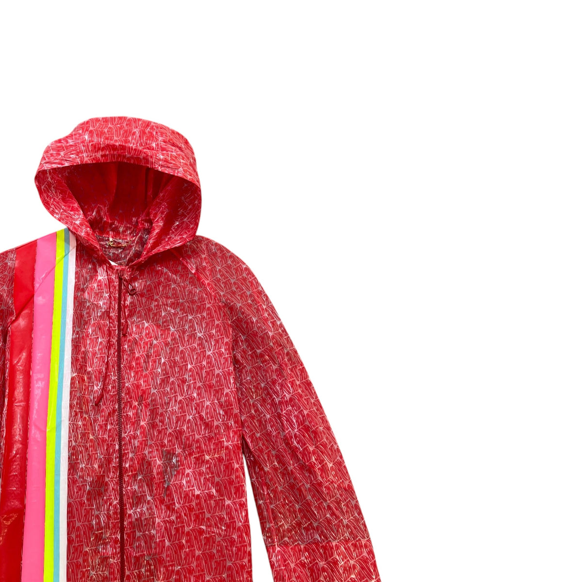 Women's Vascellari Roma Amor Windbreaker Red Size M / UK 10 - Photo 3