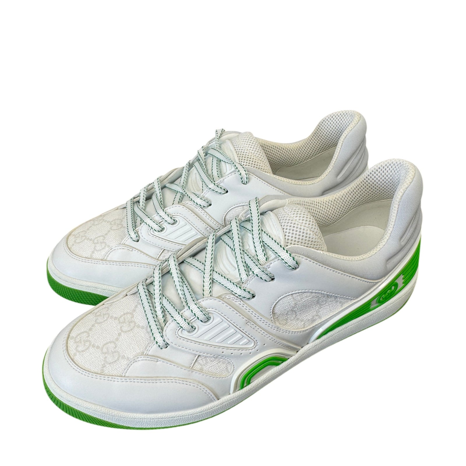 Men's Gg Supreme Basket Low Trainers White Size EU 43 / UK 9 - Photo 7