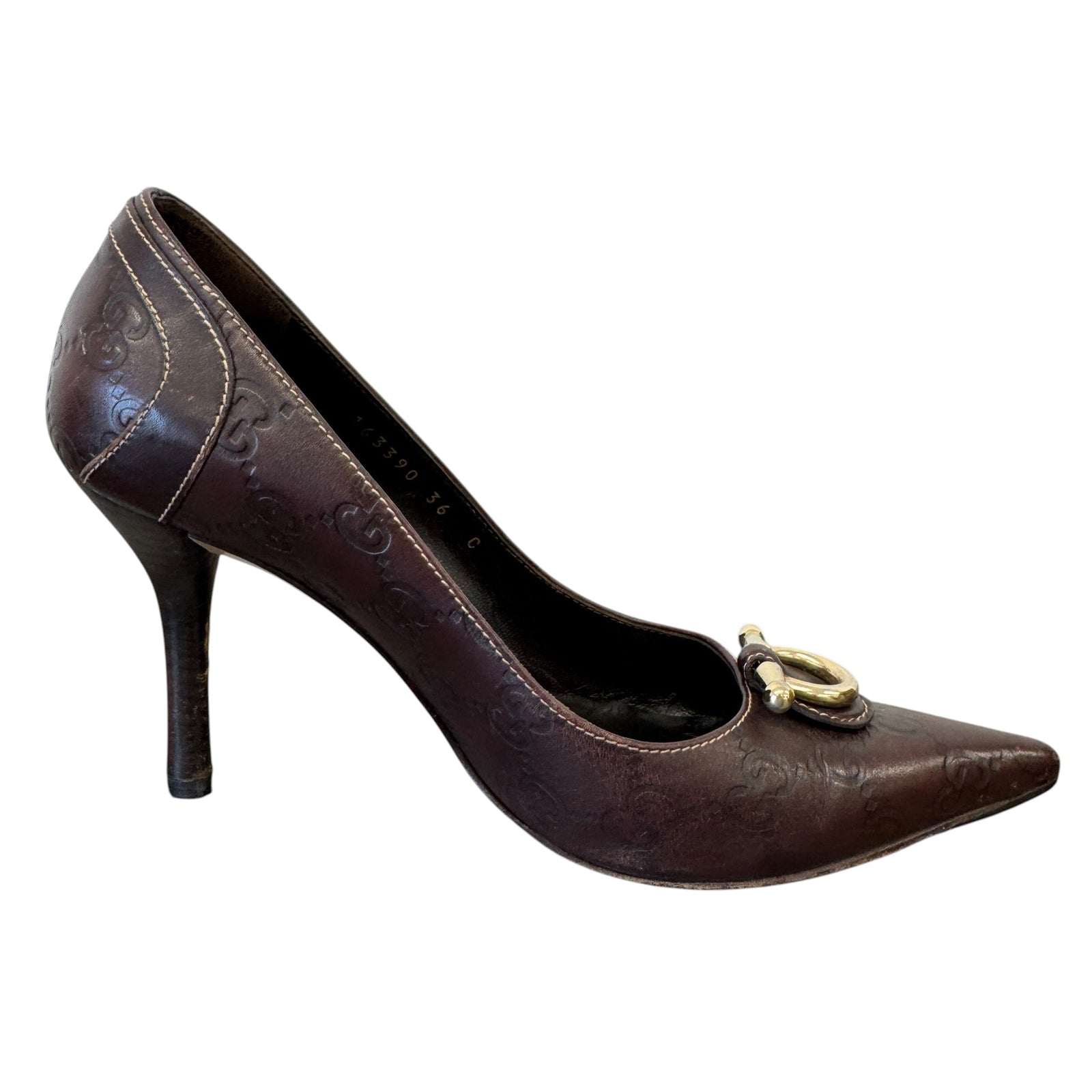 Women's Guccissima Pointed Toe Heels Brown Size EU 36 / UK 3 - Photo 5