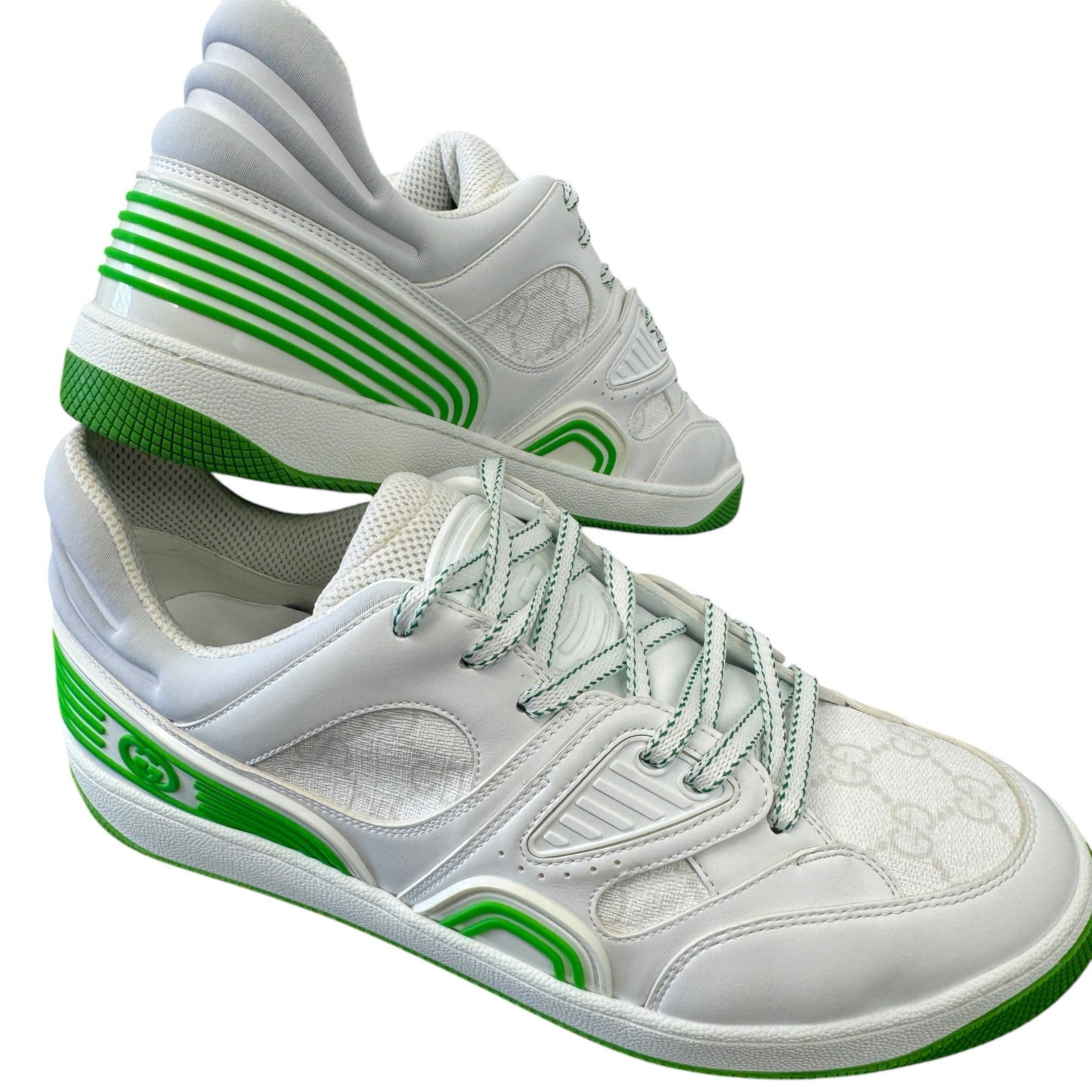 Men's Gg Supreme Basket Low Trainers White Size EU 43 / UK 9 - Photo 9