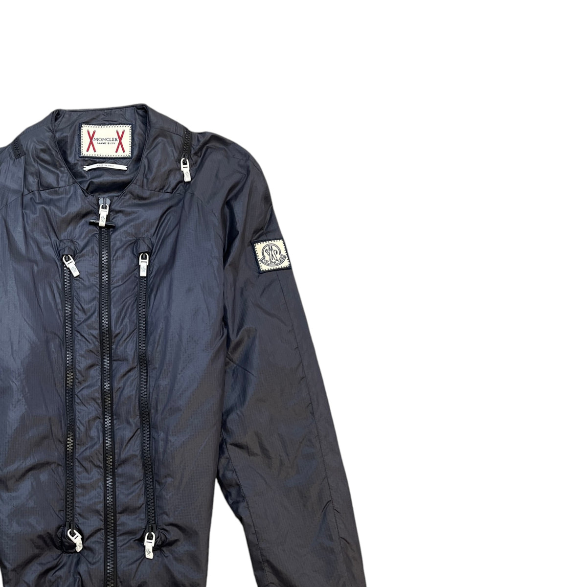 Men's Biker Jacket Navy Size 1 / S - Photo 3