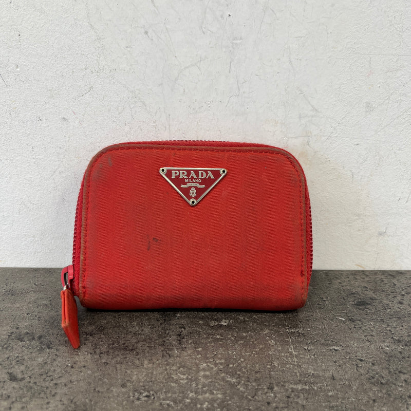 Women's Plaque Logo Purse Red