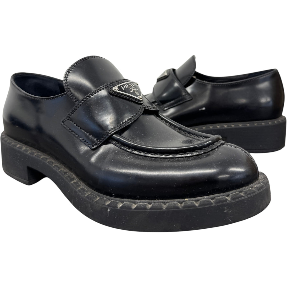 Women's Chocolate Brushed Leather Loafers Black Size UK 6 / EU 39 - Photo 3