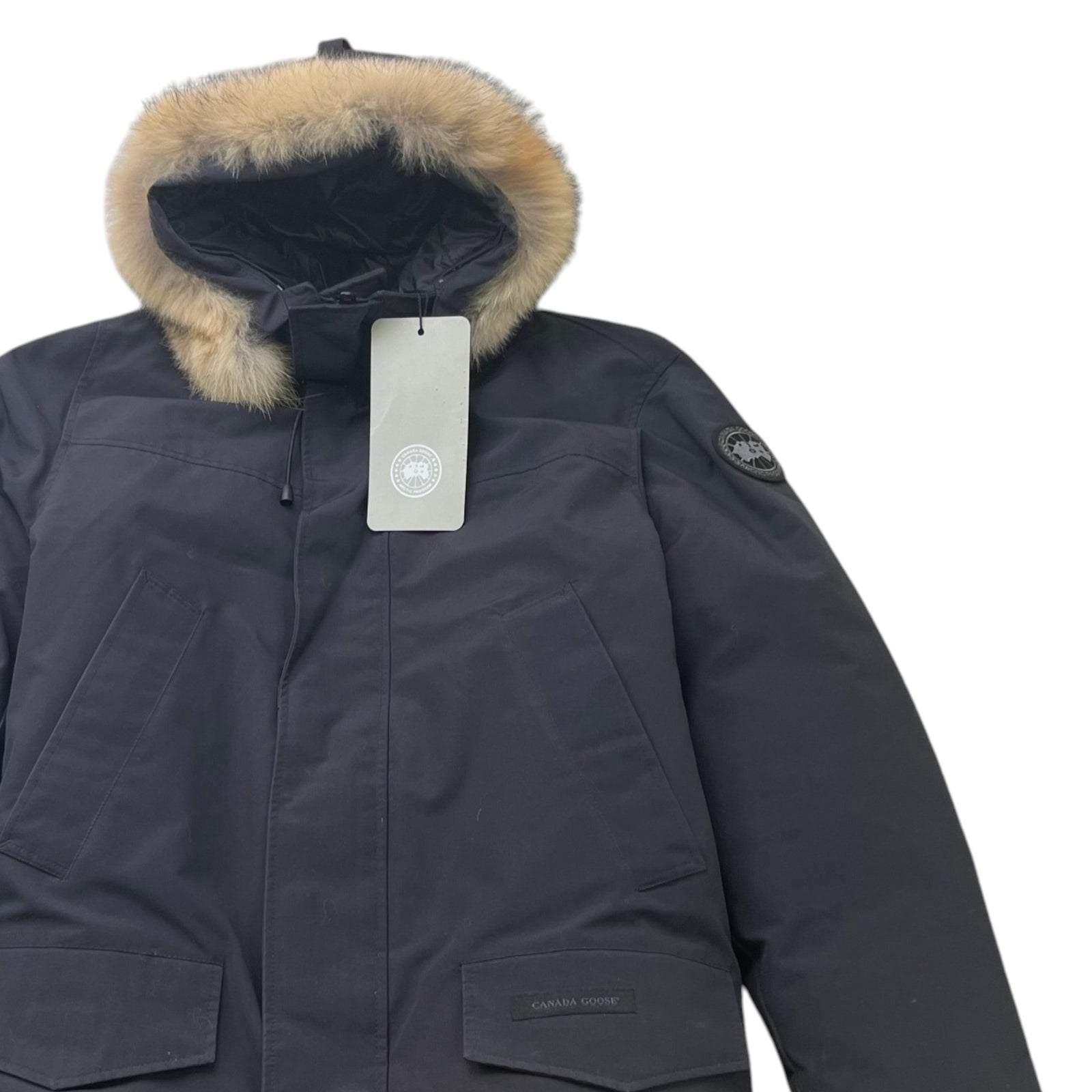 Men's Langford Parka Fur Jacket Black Size L - Photo 3
