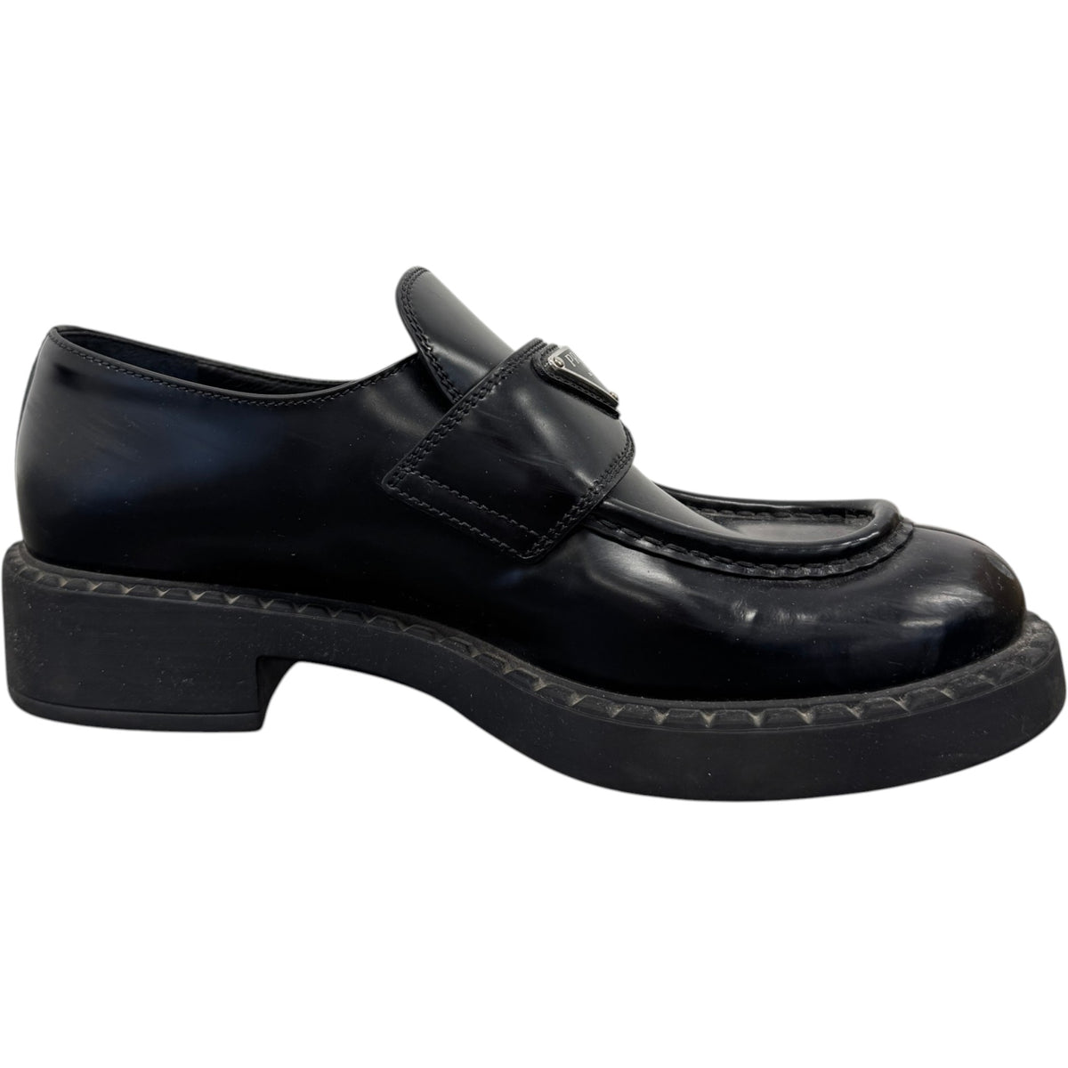 Women's Chocolate Brushed Leather Loafers Black Size UK 6 / EU 39 - Photo 5