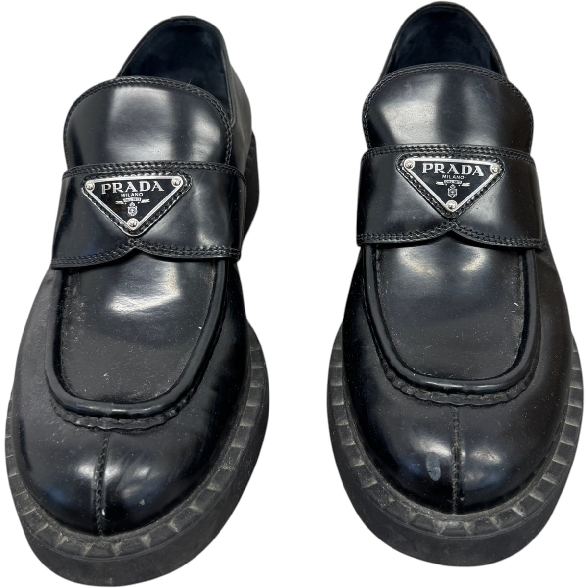 Women's Chocolate Brushed Leather Loafers Black Size UK 6 / EU 39 - Photo 6